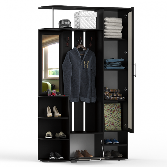 Прихожая Ксения-2, цвет венге/дуб лоредо Прихожая Ксения-2, цвет венге/дуб лоредо