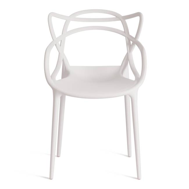 Стул Кет Чаир/Cat Chair (мод.028) пластик, 53х59х82,5см, белый (Комплект из 2 шт.) белый пластик Стул Кет Чаир/Cat Chair (мод.028) пластик, 53х59х82,5см, белый (Комплект из 2 шт.) белый пластик