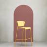 Стул полубарный пластиковый Lisa Technopolymer горчичный 520х500х880 мм Стул полубарный пластиковый Lisa Technopolymer горчичный 520х500х880 мм