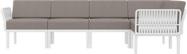 Комплект пластиковой мебели Portofino Lounge Corner белый, светло-коричневый