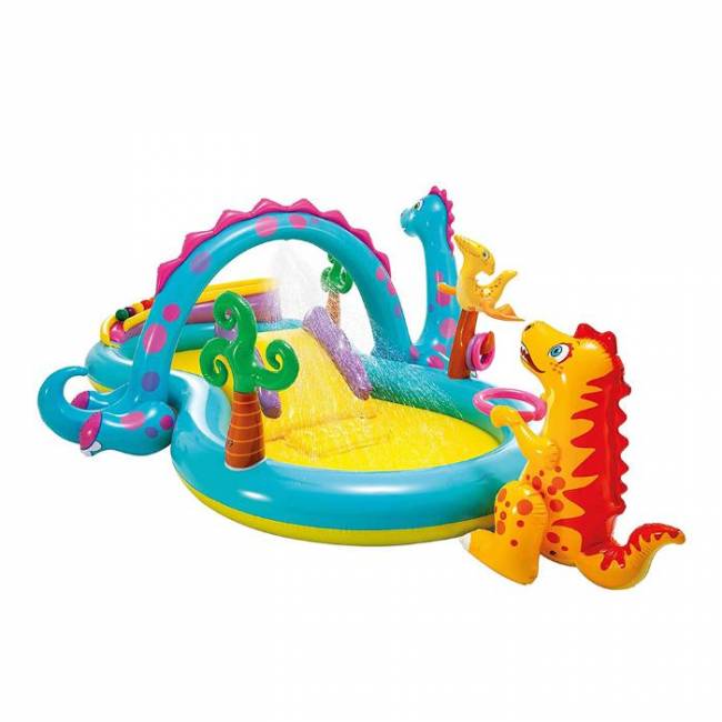 Игровой центр 302х229х112см "Динолэнд" с разбрыз., горкой и игрушками, 290л, до 81кг, от 2 лет