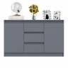 Комод-тумба три ящика и две дверки Мори МК1200.3 цвет графит Комод-тумба три ящика и две дверки Мори МК1200.3 цвет графит