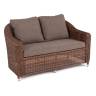 "Кон Панна" диван из искусственного ротанга двухместный, цвет коричневый