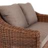 "Кон Панна" диван из искусственного ротанга двухместный, цвет коричневый