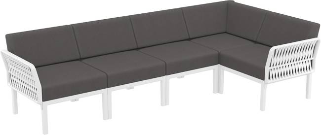Комплект пластиковой мебели Portofino Lounge Corner белый, темно-серый