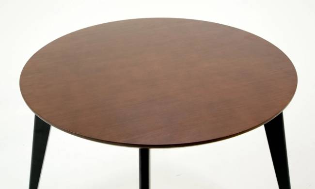 Стол Сканди К 90 чёрное дерево/орех