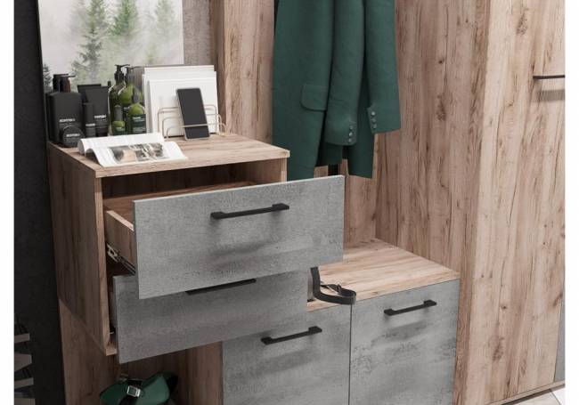 Вальс ВШ-1 дуб крафт серый / бетонный камень