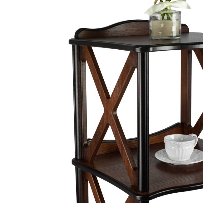 Этажерка-стеллаж Джульетта 3 уровня, орех Л