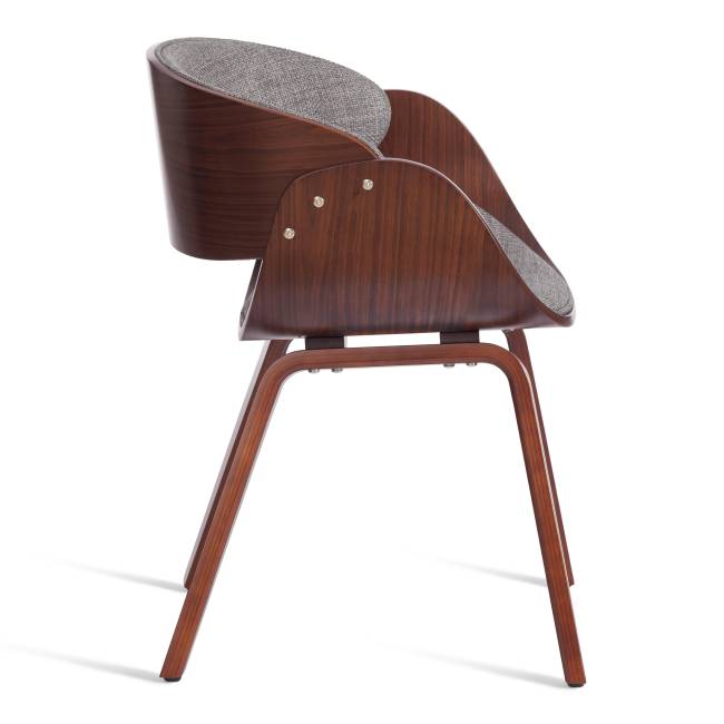 Стул Ландо/Lando (мод.8036) дерево/ткань, 59х53х75см, орех/серый, Аймкаса 28 орех темный, серый дерево / ткань