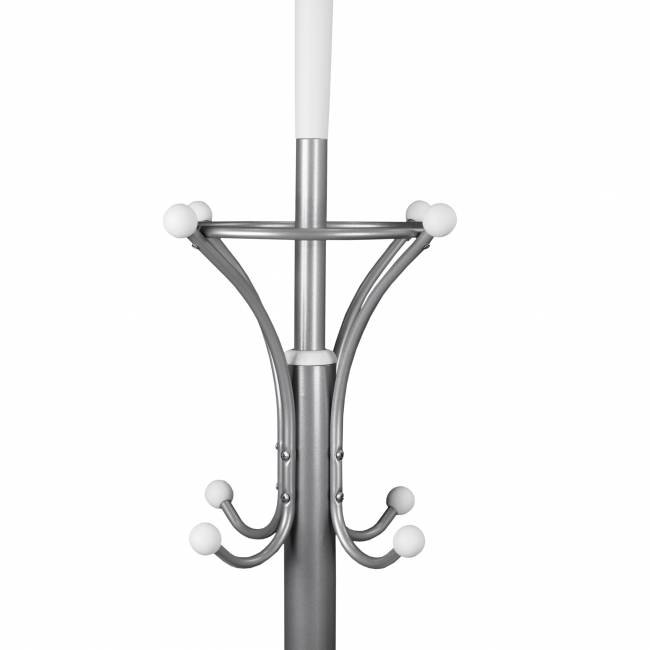 Вешалка напольная Д 2 металлик/ белый