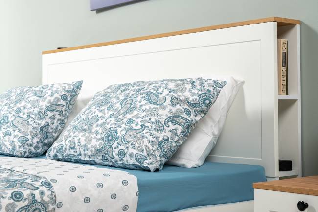 Двуспальная кровать Остин 1600 с ортопедическим основанием цвет серый графит/дуб крафт золотой Двуспальная кровать Остин 1600 с ортопедическим основанием цвет серый графит/дуб крафт золотой