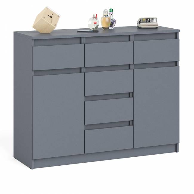 Комод с ящиками и дверками Мори МК1200.4 цвет графит