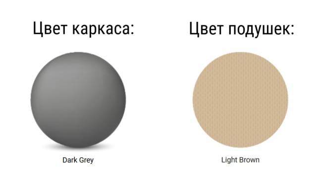 Комплект пластиковой мебели Portofino Lounge Corner темно-серый, светло-коричневый