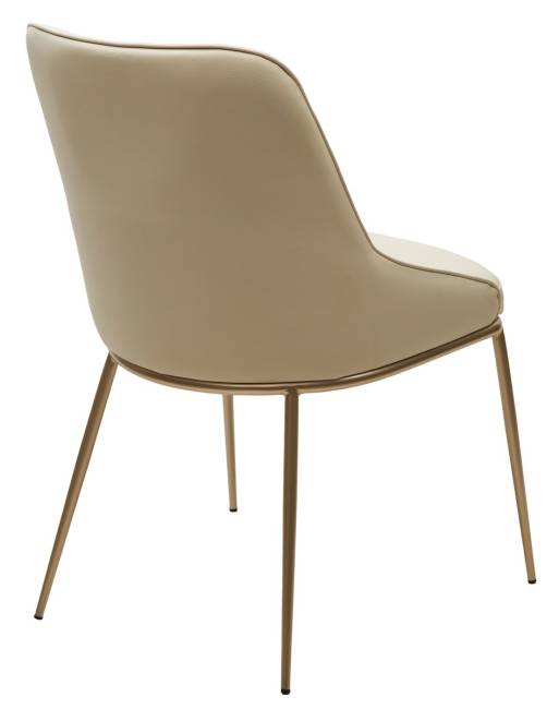Стул АБРИОЛА (ABRIOLA) цвет МОЛОЧНЫЙ Milk T1-02, экокожа / шампань, ®DISAUR