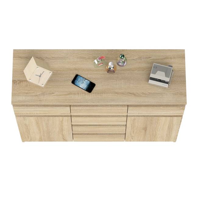 Комод с ящиками и дверками Мори МК1200.4 цвет дуб сонома