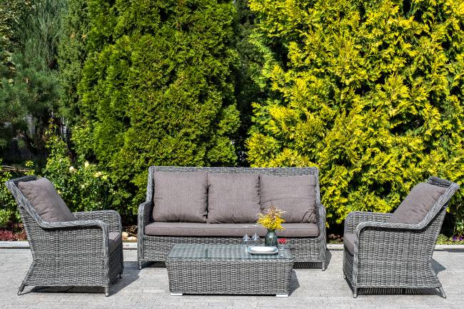 "Гляссе" лаунж-зона из искусственного ротанга, цвет графит "Гляссе" лаунж-зона из искусственного ротанга, цвет графит