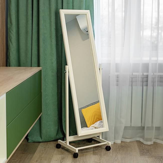 Зеркало напольное В 27Н слоновая кость 137 см х 42,5 см