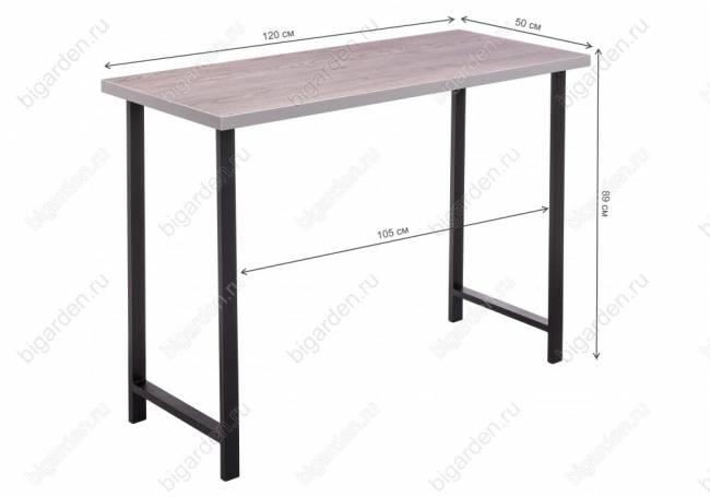 Стол барный Лофт навара / черный матовый