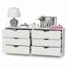 Два комода три ящика Уна цвет белый Два комода три ящика Уна цвет белый