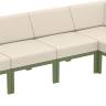 Комплект пластиковой мебели Portofino Lounge Corner оливковый, бежевый