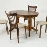 Обеденная группа стол Бизе со стульями Миранда,орех, ромб бежевый Обеденная группа стол Бизе со стульями Миранда,орех, ромб бежевый