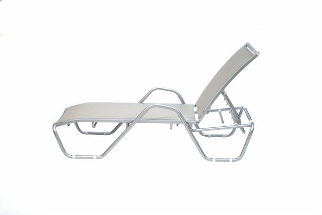 Шезлонг-лежак металлический Lotos Sunbed тортора 2000х625х1050 мм