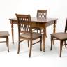 Обеденная группа Вивальди 120 со стульями Рич/ ромб коричневый, Орех