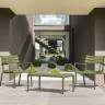 Столик пластиковый журнальный Paris Lounge Table оливковый 900х500х400 мм