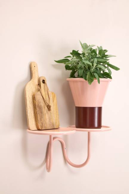 Ваза для цветов Mimosa бледно-розовый, бордовый Ø245х250 мм