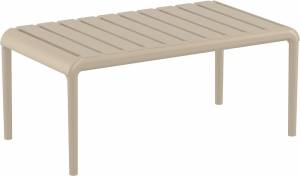 Столик пластиковый журнальный Paris Lounge Table бежевый 900х500х400 мм