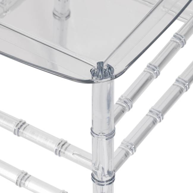 Стул Чавари/Chavari (мод.101) пластик, 40,5х49х88,5см, прозрачный  (Комплект из 2 шт.) прозрачный пластик