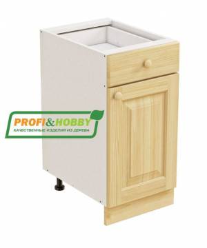 Тумба 1 дверь 1 ящик 400х530х720 + фасад сосна без покраски
