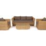 "Капучино" лаунж-зона из искусственного ротанга, цвет соломенный