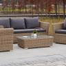 "Капучино" лаунж-зона из искусственного ротанга, цвет соломенный