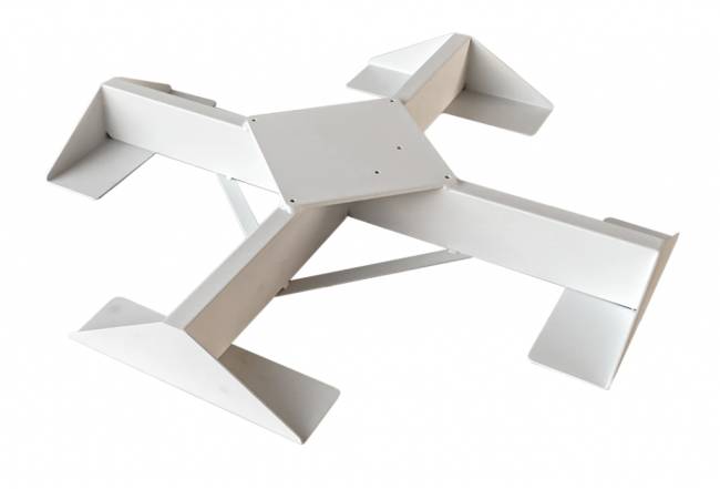 Зонт профессиональный двухкупольный 2.9х6 м Galaxia Dual V StarWhite белый, серо-коричневый 2900х6000 мм