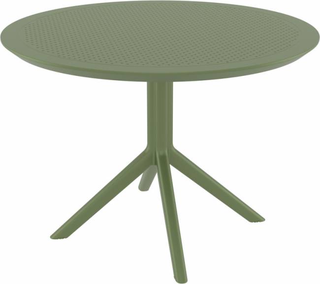 Стол пластиковый Sky Table Ø105 оливковый 1050х740 мм