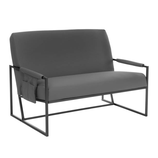 Диван Чарли Люкс/Charli Lux экокожа, шарп графит Sharp Графит экокожа