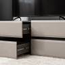 Две ТВ-тумбы с двумя навесными открытыми полками Сидней цвет антрацит/МДФ веллюто капучино