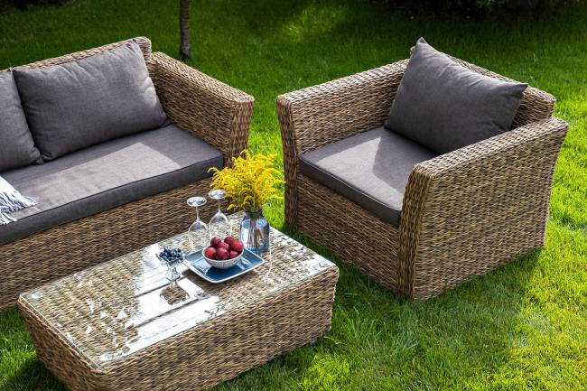 "Капучино" диван из искусственного ротанга (гиацинт) двухместный, цвет соломенный "Капучино" диван из искусственного ротанга (гиацинт) двухместный, цвет соломенный