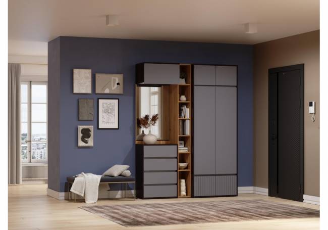 Прихожая Роут венге / графит софт комплектация 4