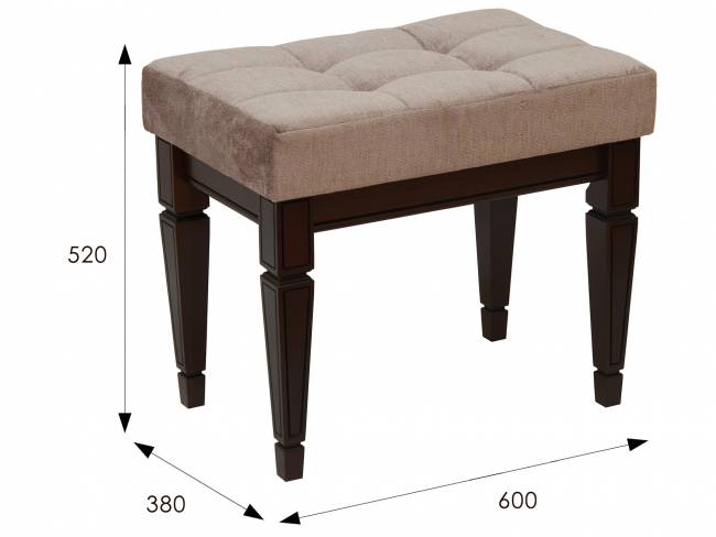 Банкетка Васко В 97Н темно-коричневый/патина Банкетка Васко В 97Н темно-коричневый/патина