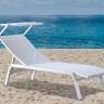 Шезлонг-лежак металлический Navy серебристый 2000х600х1000 мм