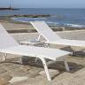 Шезлонг-лежак металлический Navy серебристый 2000х600х1000 мм