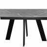 Стол DikLine SKM140 Керамика серый мрамор/подстолье черное/опоры черные (2 уп.)