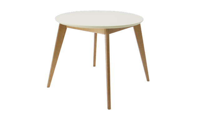 Стол Сканди К 100, Натуральное дерево/Слоновая кость