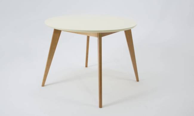 Стол Сканди К 100, Натуральное дерево/Слоновая кость
