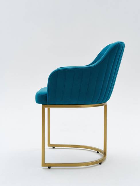 Стул Amely Denim / Gold 2