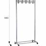Вешалка напольная на колесах М 9 металлик с крючками Вешалка напольная на колесах М 9 металлик с крючками