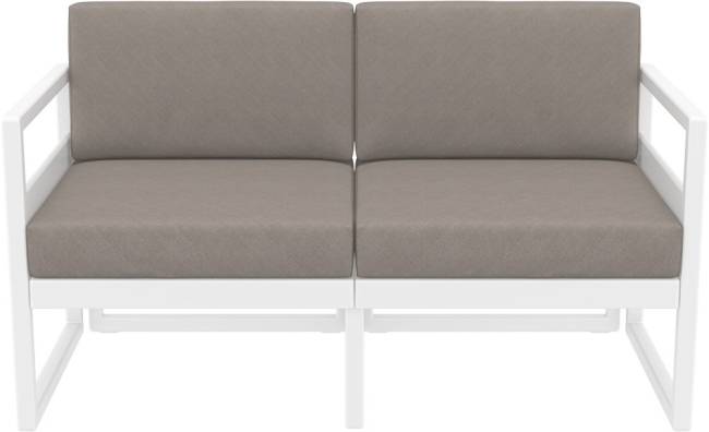 Комплект пластиковой мебели Mykonos белый, светло-коричневый