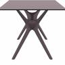 Стол пластиковый Ibiza Table 180 коричневый 1800х900х740 мм Стол пластиковый Ibiza Table 180 коричневый 1800х900х740 мм
